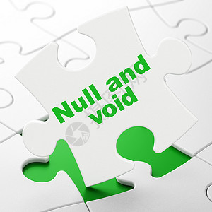 null拼图背景上的法律概念 Null 和 Void犯罪空白知识分子机密防御保卫游戏法庭执法判决书背景