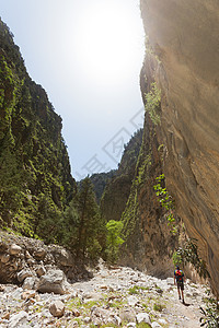 克里特岛 - 希腊 - 徒步穿越撒马利亚峡谷高清图片