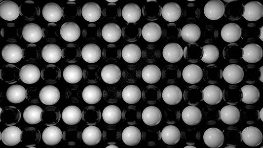 与黑白球体的抽象背景褪色效果视频库存俱乐部圆圈辉光动画剪辑运动背景图片