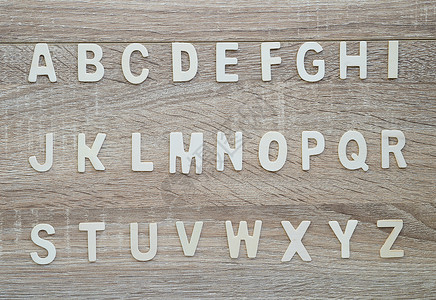 木制背景的ABC字母棕色木头教育字体知识凸版幼儿园学校学习背景图片