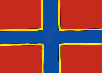 Orkney群岛北欧十字旗背景图片