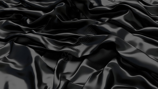 3D 插图抽象黑色背景技术织物装饰品火焰烧伤窗帘材料抛光背景图片