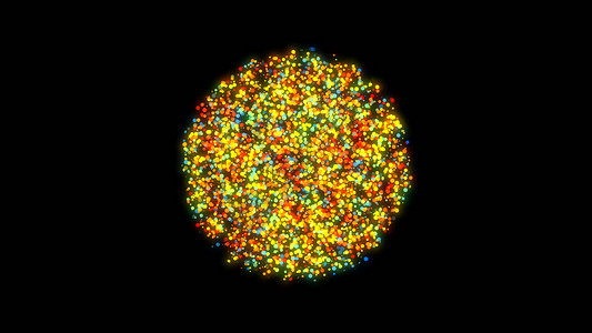 漂亮光晕多彩粒子特效免费下载五颜六色的粒子球体 抽象数字背景娱乐点燃生长圆圈庆典反射紫色活力火花坡度背景