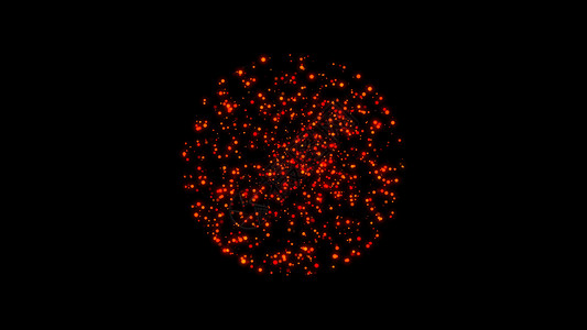 爆炸球抽象背景与粒子球体力量技术活力海浪闪光科学量子网络收音机插图背景