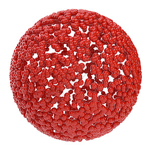 由小颗粒组成的红色抽象球体公式广告纳米解决方案教育药品圆圈物理推介会网络背景图片