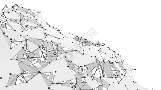 动态点创意社交网络横幅化学网格数据多边形三角形3d坐标艺术原子背景