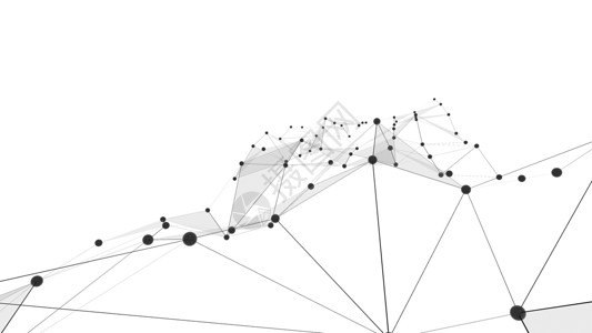 白色三角形创意社交网络白色原子三角形数据横幅3d创造力商业网格坐标背景