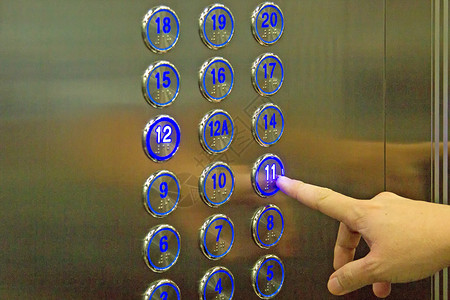 电梯数字按下电梯按钮 11背景