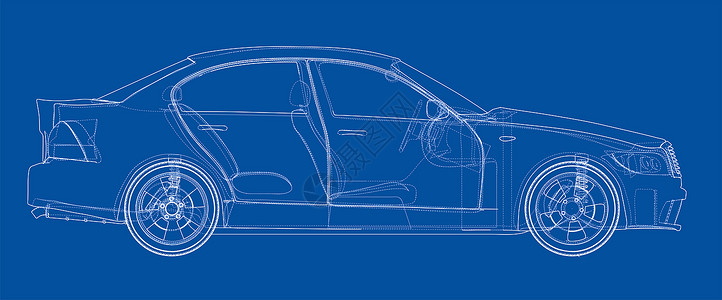 车素材图透明概念车草图插图技术蓝图保险杠数字化框架绘画草稿车辆车轮背景