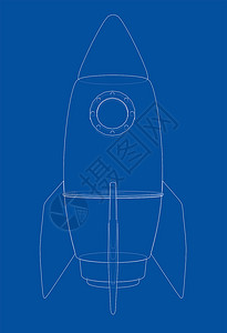 太空火箭的设计 创业的概念互联网插图发射卡通片科学绘画成就技术航班飞船背景图片