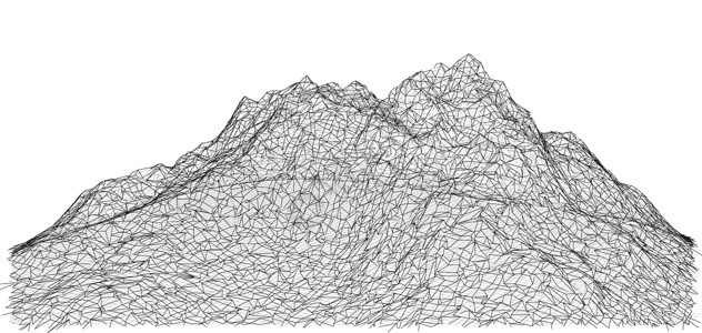 辅助图案山线框多边形景观  3d 它制作图案推介会土地建造电脑技术互联网爬坡网络插图框架背景