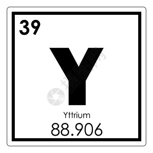 Yttrium 化学元素极客公式原子科学背景图片