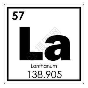 Lanthanum化学元素公式科学原子极客背景图片