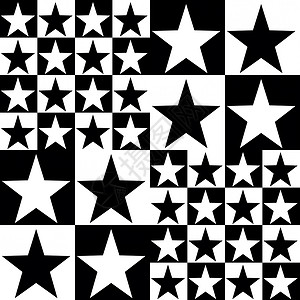 尼拉恒星的装饰模式韵律几何棋盘五边形星星背景