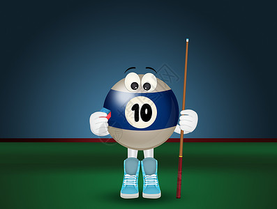 Billiard球插图绿色数字游戏优胜者比赛漫画桌子胜利卡通片杯子背景图片