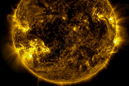 光斑点背景通过过滤器观察太阳 3D将太阳的计算机图形显示在附近 恒星是太阳火焰星星科学橙子星系耀斑孩子们环境气候阳光背景