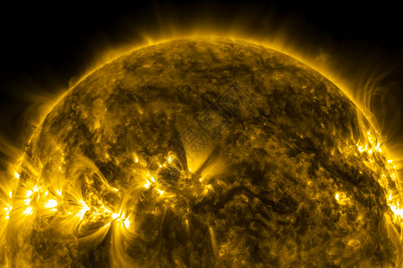 卡通斑点星星通过过滤器观察太阳 3D将太阳的计算机图形显示在附近 恒星是太阳耀斑科学辉光溶胶教育科幻宇宙日出阳光星星背景