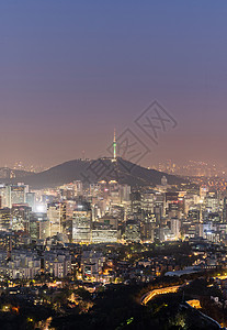 种豆南山下首首尔市下城市风景之夜景观旅行城市建筑物地标日落市中心风景商业办公室背景