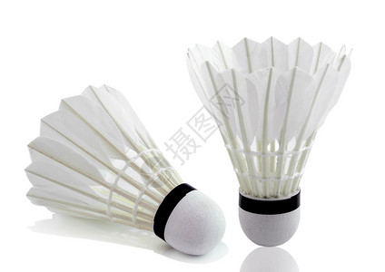羽毛球线素材白色背景上的羽毛球背景
