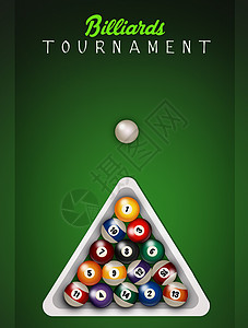 台球锦标赛娱乐桌子夹板胜利插图粉笔绿色比赛游戏杯子背景图片