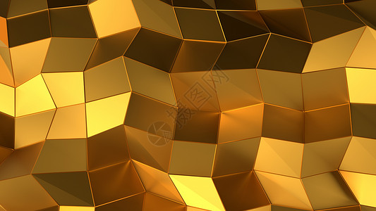 黄色三角形豪华金色抽象三角背景建筑盒子材料3d魅力技术顶点宏观金属奢华背景