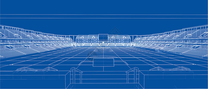 足球场素描艺术锦标赛建筑建筑学运动黑色运动员绘画3d场地背景图片
