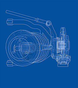 带减震器的汽车悬架螺旋圆圈技术服务圆柱轮子吸收器3d维修机器背景图片