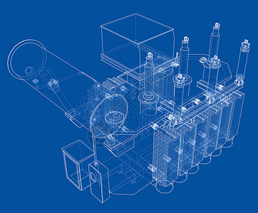 工业制图素材高压变压器概念工业电压电气渲染活力技术工程力量高压车站背景