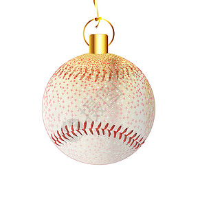 圣诞节装饰棒球星星金球金子玩具背景插图火花背景图片