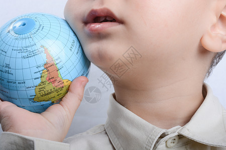 拥有一个地球的婴儿学习行星教育子午线教学世界背景图片