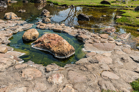 泰国蓝邦省开松温泉池地貌 3自然公园地球卫生公园水池活动世界植物花园旅行背景图片