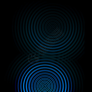 蓝色烟花效果蓝色圆圈声光效果抽象背景背景