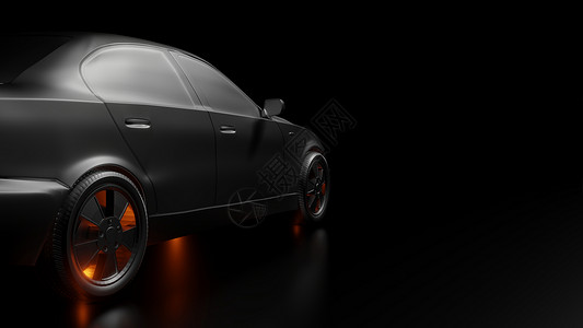 与银色汽车和红色火光的黑暗的背景车轮辉光反思运输速度反射机器奢华驾驶力量背景图片