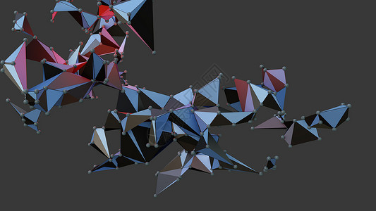不同颜色几何大数据抽象背景  3d 它制作图案技术建筑学生物学海浪卡片代码电脑网格创造力艺术背景