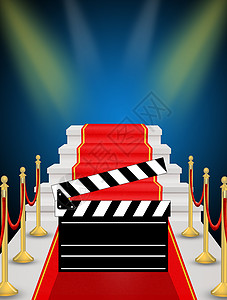 红色地毯插图快乐娱乐演员颁奖报酬电影塑像背景图片