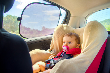 婴儿座车窗帘高清图片