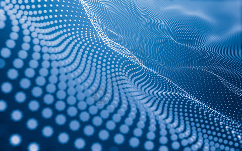 黑点网状图案抽象的多边形空间低聚暗 background3d 渲染墙纸技术科学背景三角形宏观矩阵水晶黑色蓝色背景