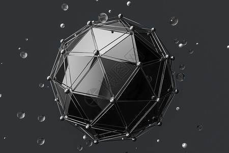 水晶球png3d 渲染创意三角形多边形构造技术造型插图玻璃黑色艺术鸽子想像力创造力几何学背景