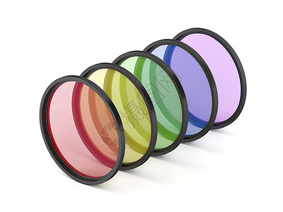 彩色图片过滤器光学金属摄影戒指相机镜片配件圆圈团体玻璃背景图片