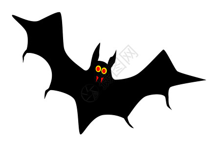 飞行蝙蝠白色黑色背景图片