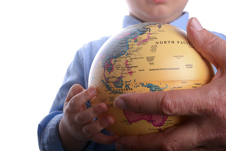 拥有一个地球的婴儿学习子午线行星世界教学教育背景图片