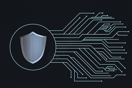 攻击防御具有技术背景的 3网络电气防火墙互联网渲染蓝色数据科学木板打印背景