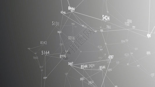 抽象词云 信息概念科学网络多边形数据插图代码节点技术3d粒子背景图片