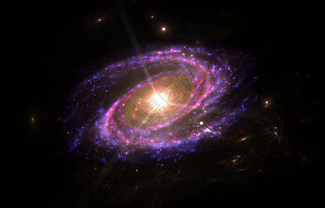 紫色仙女座星系行星星系宇宙星空夜空银河系与宇宙中的恒星和空间尘埃长曝光照片与颗粒外星人土星天空太阳极光橙子新星星云地球科幻背景