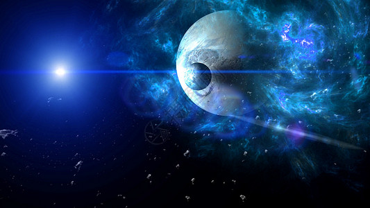 蓝色宇宙行星行星和星系科幻壁纸 深空之美 宇宙中的数十亿星系宇宙艺术背景垂直图像智能手机背景月亮新星火星辉光轨道木星上帝世界土星星云背景
