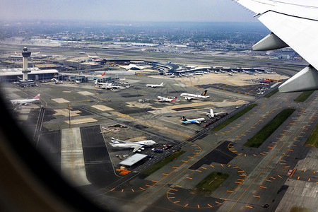 纽约机场肯尼迪机场最高视野背景
