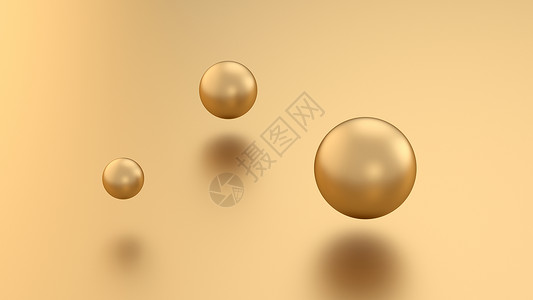 黄色几何球体Golden 3d 在金属背景和反射上形成球球 现代奢侈品设计元素用于横幅销售设计 圣诞插图宝石框架圆圈毛刺技术俱乐部几何学奢华背景