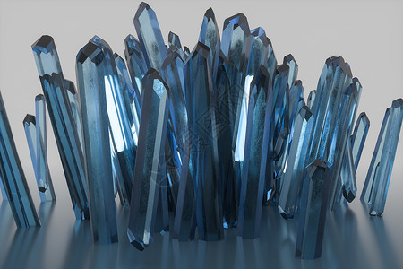 3d晶瓷画一簇精切魔晶科幻魔幻题材立体渲染紫晶插图水晶地质学奢华矿物学魔法石头宏观珠宝背景