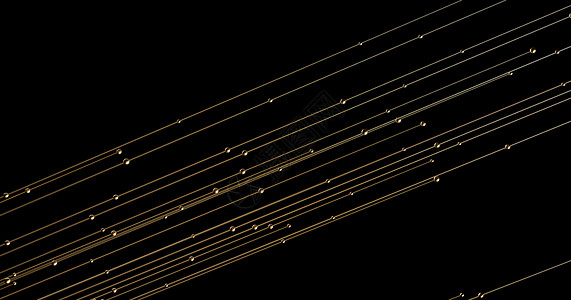金色几何球体抽象的金色线条和散景黑色背景上的球体 豪华黄金概念多边形 3d 渲染图魅力辉光纸屑奢华魔法插图灰尘墙纸技术网格背景