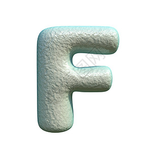 字母造型灰蓝色粘土字体 F 3D信背景